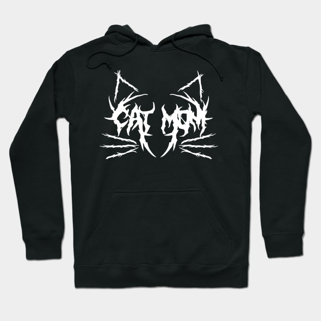 Cat Mom Death Metal Hoodie by ClayMoore